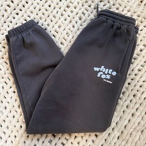 White Fox Boutique Charcoal Joggers with Logo
